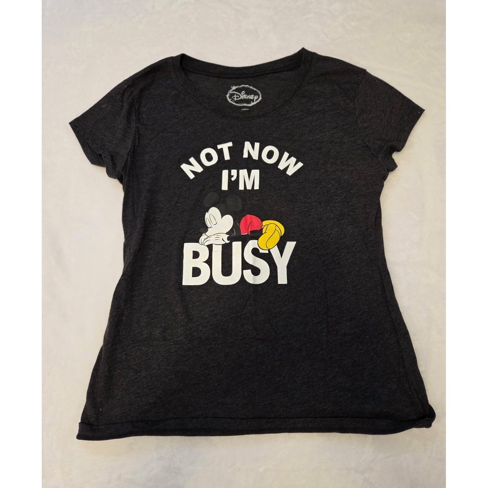 083 Disney Girls XL 15-17 Mickey Mouse Graphic Print Crew Neck Short Sleeve Tee
